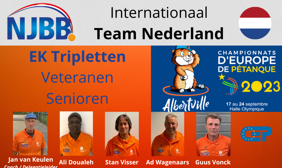 Nederlandse teams voor het EK Tripletten