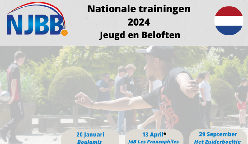 Nationale training voor Jeugd en Beloften op 29 september